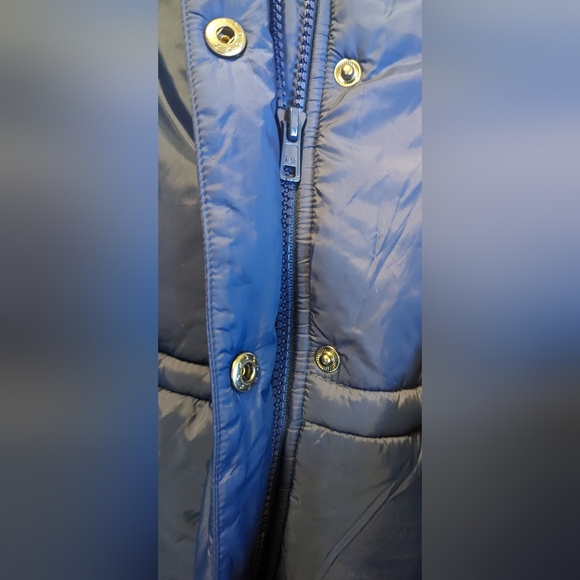 NWT Anthropologie/Maeve Blue Snap-Sleeve Puffer Jacket & Vest removable sleeves, - Picture 14 of 15